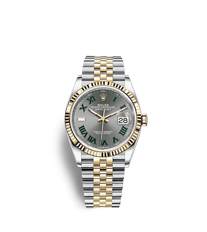 Rolex Datejust | Datejust 36 | Dark dial | Slate Dial | The Fluted Bezel | Yellow Rolesor | Men Watch | Rolex Official Retailer - THE TIME PLACE SG