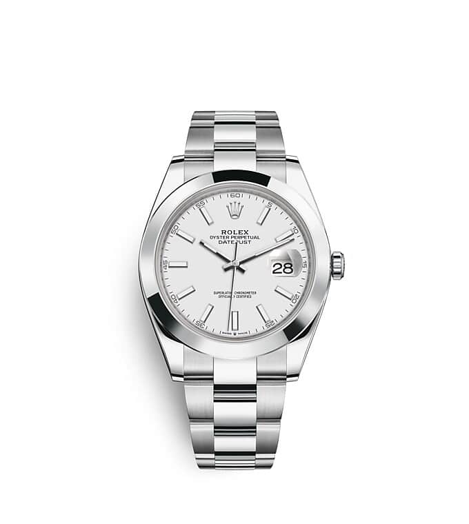 Rolex Datejust | Datejust 41 | Light dial | White dial | Oystersteel | The Oyster bracelet | Men Watch | Rolex Official Retailer - THE TIME PLACE SG