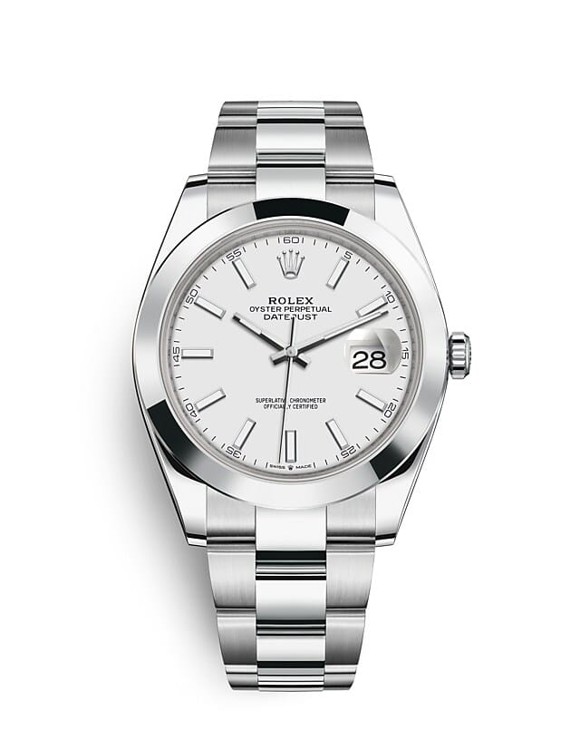 Rolex Datejust | Datejust 41 | Light dial | White dial | Oystersteel | The Oyster bracelet | Men Watch | Rolex Official Retailer - THE TIME PLACE SG