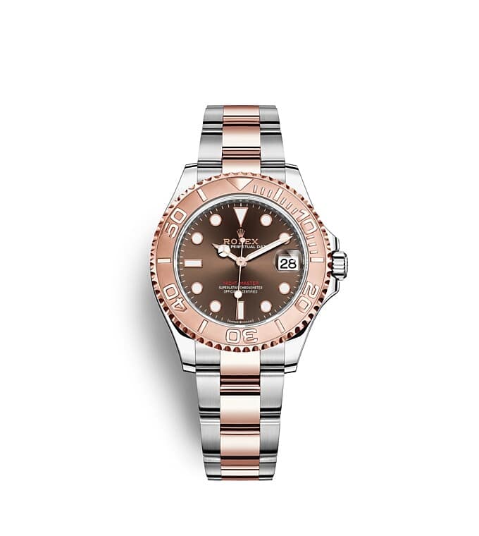 Rolex Yacht-Master | Yacht-Master 37 | Coloured dial | Bidirectional Rotatable Bezel | Chocolate Dial | Everose Rolesor | Women Watch | Rolex Official Retailer - THE TIME PLACE SG
