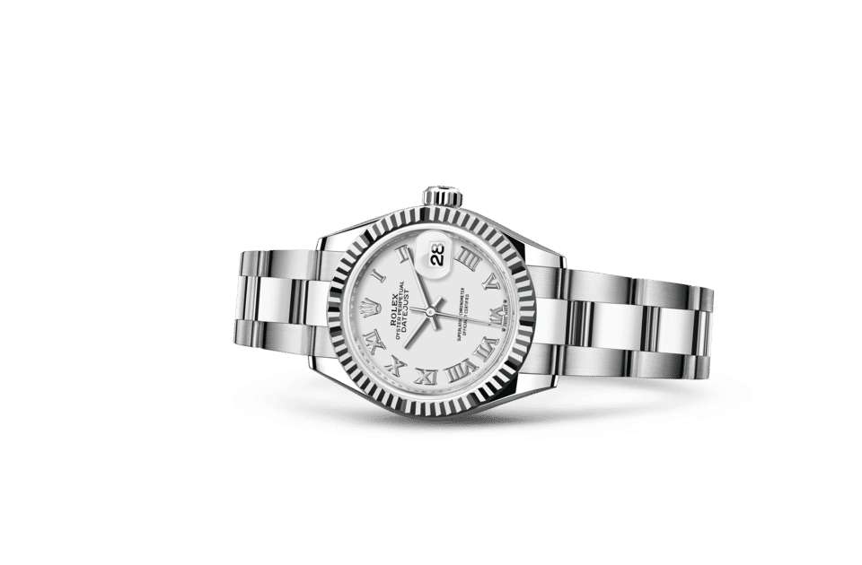 Rolex Lady-Datejust | Lady-Datejust | Light dial | The Fluted Bezel | White dial | White Rolesor | Women Watch | Rolex Official Retailer - THE TIME PLACE SG