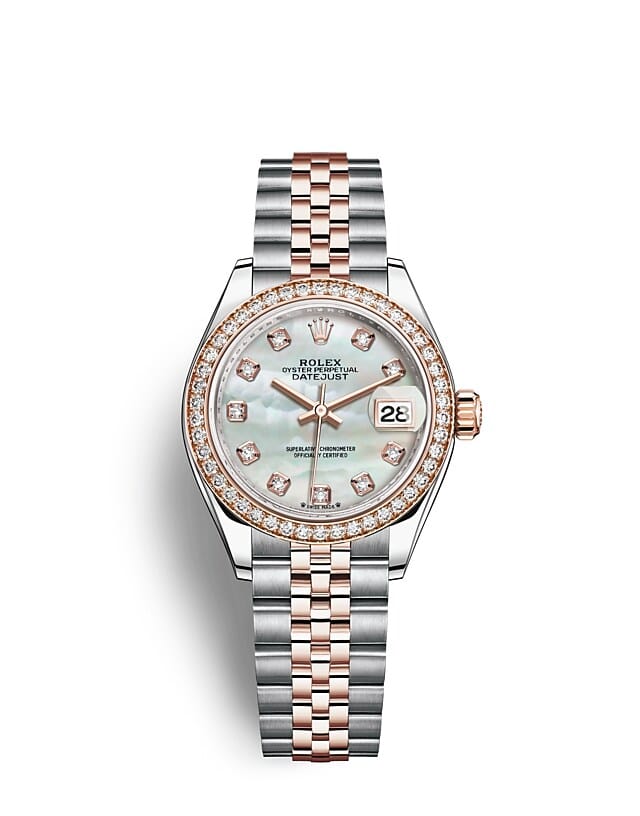Rolex Lady-Datejust | Lady-Datejust | Gem-set dial | Mother-of-Pearl Dial | Diamond-Set Bezel | Everose Rolesor | Women Watch | Rolex Official Retailer - THE TIME PLACE SG