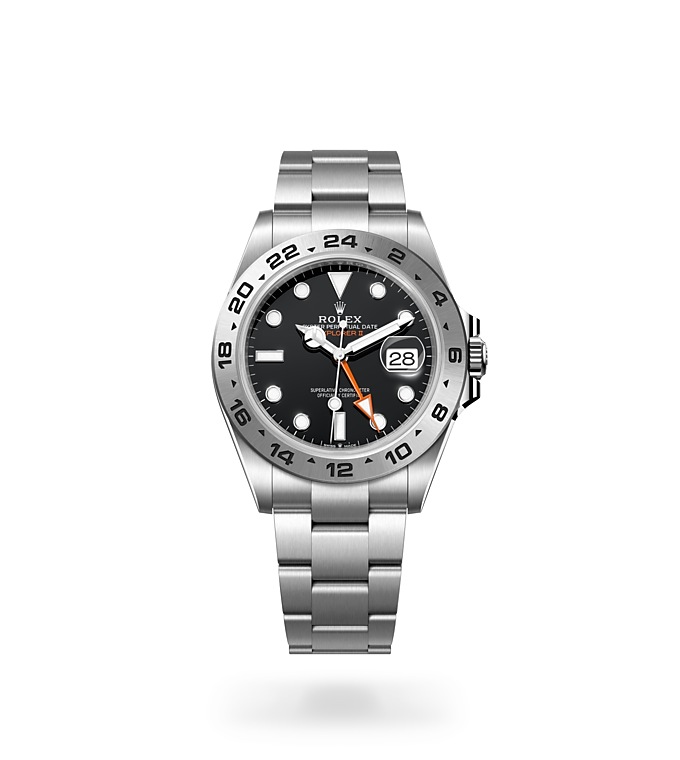 Rolex Explorer | Explorer II | Dark dial | 24-Hour Bezel | Black dial | Oystersteel | Men Watch | Rolex Official Retailer - THE TIME PLACE SG