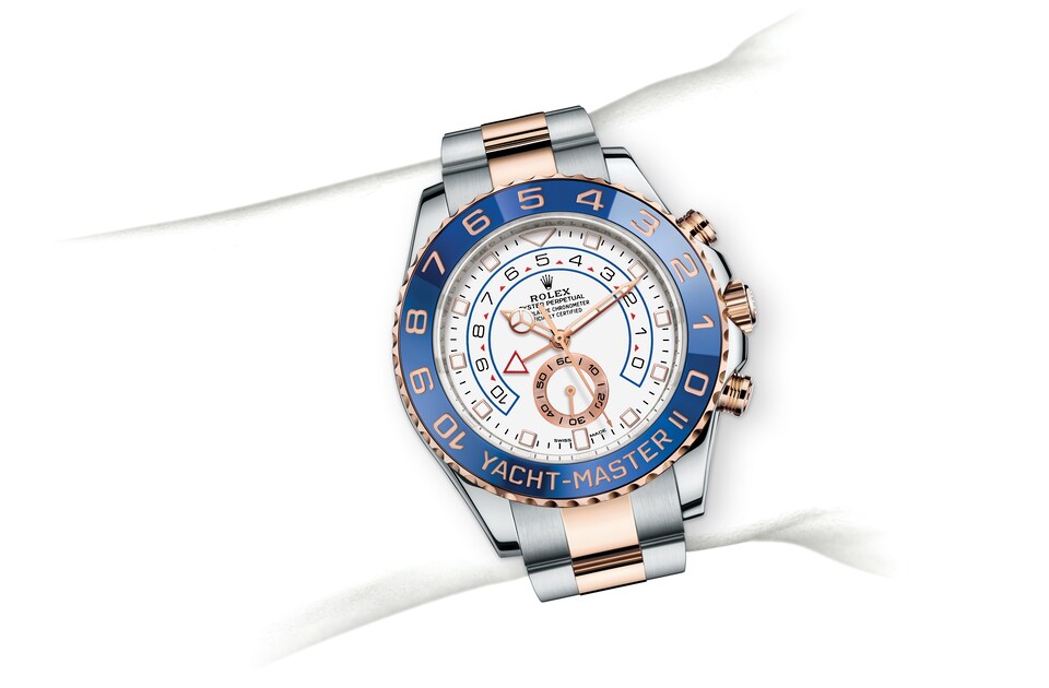 Rolex Yacht-Master | Yacht-Master II | Light dial | Ring Command Bezel | White dial | Everose Rolesor | Men Watch | Rolex Official Retailer - THE TIME PLACE SG