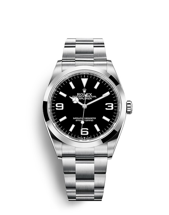 Rolex Explorer | Explorer | Dark dial | Black dial | Smooth Bezel | Oystersteel | Men Watch | Rolex Official Retailer - THE TIME PLACE SG