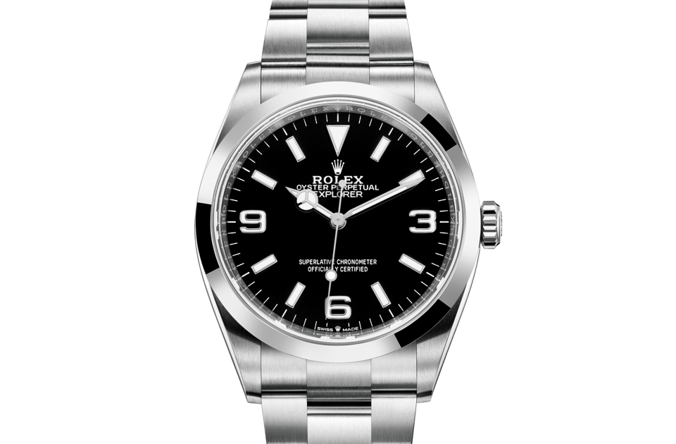 Rolex Explorer | Explorer | Dark dial | Black dial | Smooth Bezel | Oystersteel | Men Watch | Rolex Official Retailer - THE TIME PLACE SG