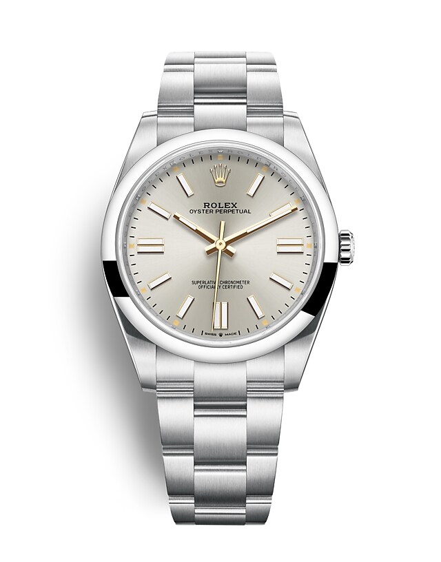 Rolex Oyster Perpetual | Oyster Perpetual 41 | Light dial | Silver dial | Oystersteel | The Oyster bracelet | Men Watch | Rolex Official Retailer - THE TIME PLACE SG