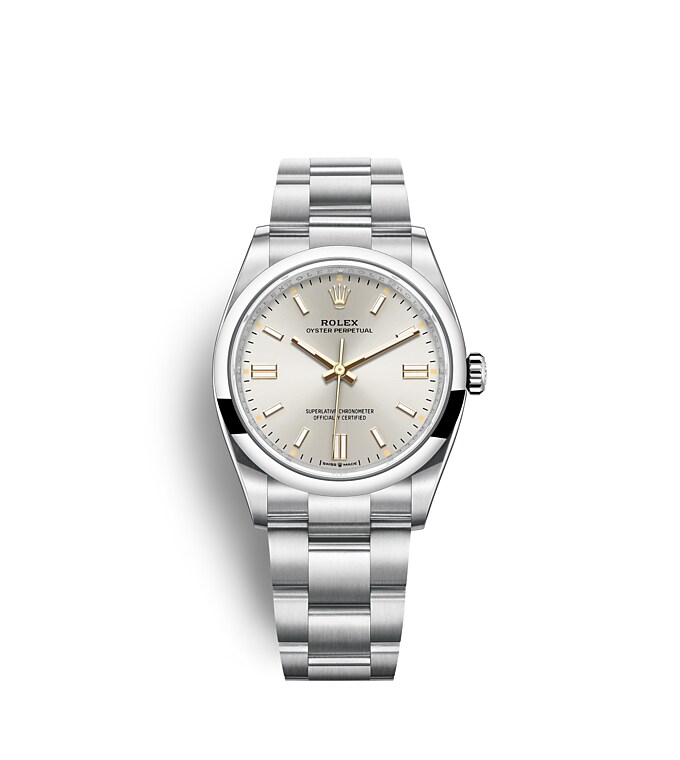 Rolex Oyster Perpetual | Oyster Perpetual 36 | Light dial | Silver dial | Oystersteel | The Oyster bracelet | Men Watch | Rolex Official Retailer - THE TIME PLACE SG