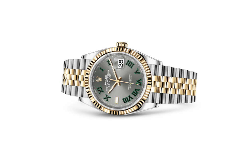 Rolex Datejust | Datejust 36 | Dark dial | Slate Dial | The Fluted Bezel | Yellow Rolesor | Men Watch | Rolex Official Retailer - THE TIME PLACE SG