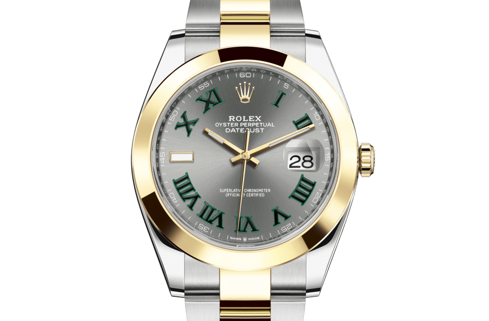 Rolex Datejust | Datejust 41 | Dark dial | Slate Dial | Yellow Rolesor | The Oyster bracelet | Men Watch | Rolex Official Retailer - THE TIME PLACE SG
