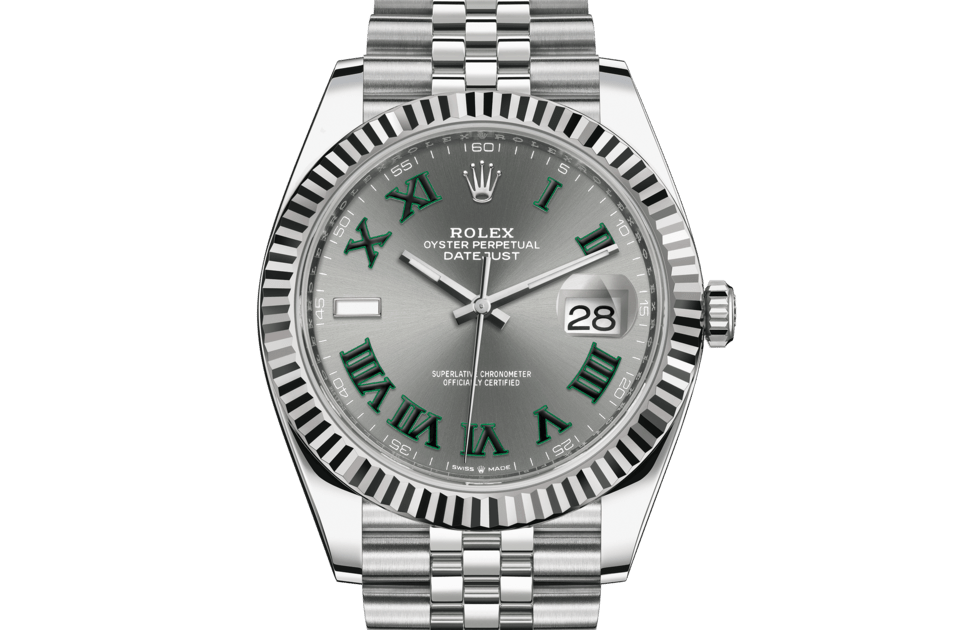 Rolex Datejust | Datejust 41 | Dark dial | Slate Dial | The Fluted Bezel | White Rolesor | Men Watch | Rolex Official Retailer - THE TIME PLACE SG