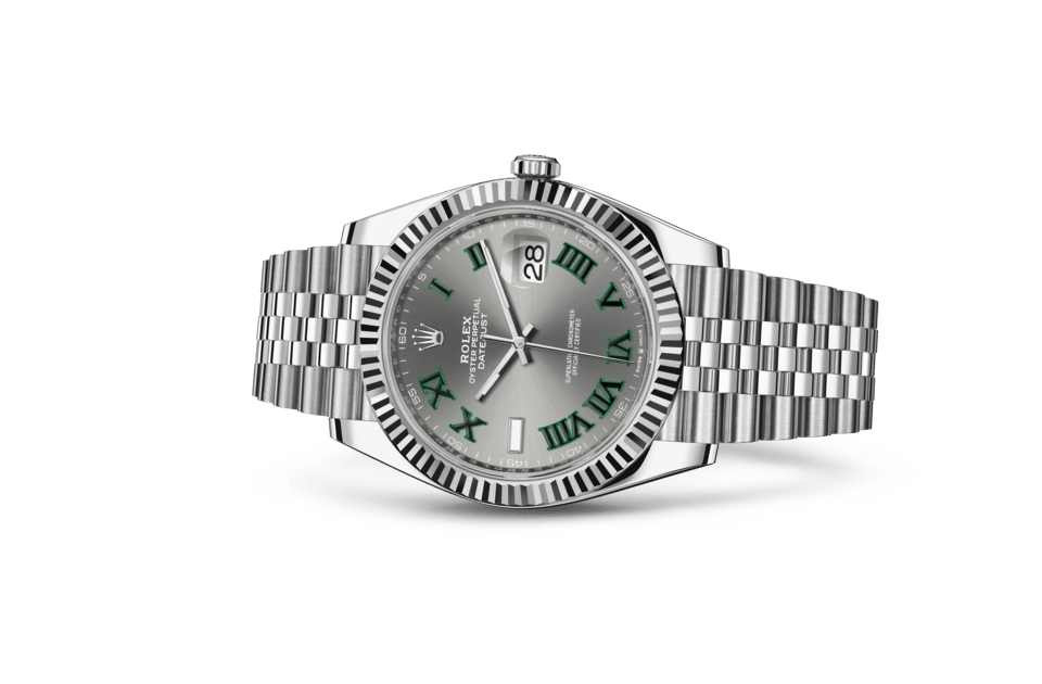 Rolex Datejust | Datejust 41 | Dark dial | Slate Dial | The Fluted Bezel | White Rolesor | Men Watch | Rolex Official Retailer - THE TIME PLACE SG