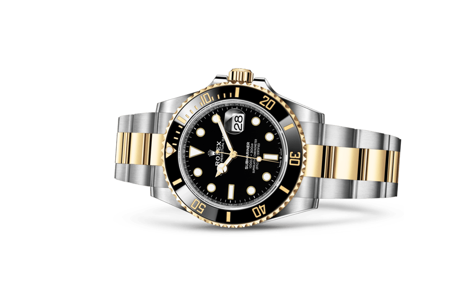 Rolex Submariner | Submariner Date | Dark dial | Unidirectional Rotatable Bezel | Black dial | Yellow Rolesor | Men Watch | Rolex Official Retailer - THE TIME PLACE SG