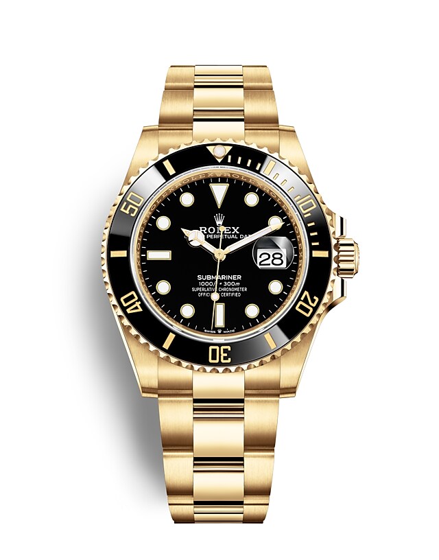 Rolex Submariner | Submariner Date | Dark dial | Unidirectional Rotatable Bezel | Black dial | 18 ct yellow gold | Men Watch | Rolex Official Retailer - THE TIME PLACE SG