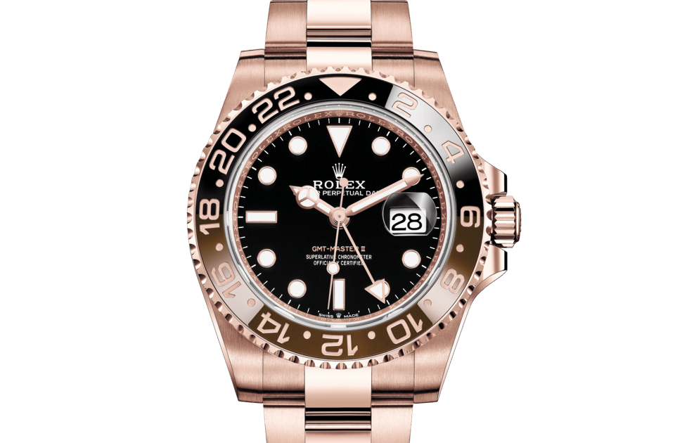 Rolex GMT-Master II | GMT-Master II | Dark dial | 24-Hour Rotatable Bezel | Black dial | 18 ct Everose gold | Men Watch | Rolex Official Retailer - THE TIME PLACE SG
