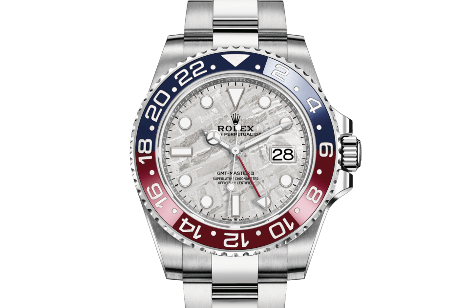 Rolex GMT-Master II | GMT-Master II | Light dial | Meteorite dial | 24-Hour Rotatable Bezel | 18 ct white gold | Men Watch | Rolex Official Retailer - THE TIME PLACE SG