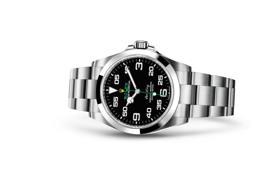 Rolex Air-King | Air-King | Dark dial | Black dial | Oystersteel | The Oyster bracelet | Men Watch | Rolex Official Retailer - THE TIME PLACE SG
