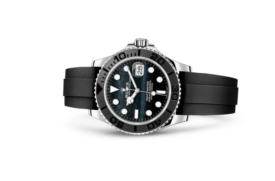 Rolex Yacht-Master | Yacht-Master 42 | Dark dial | Falcon’s eye dial | Bidirectional Rotatable Bezel | 18 ct white gold | Men Watch | Rolex Official Retailer - THE TIME PLACE SG