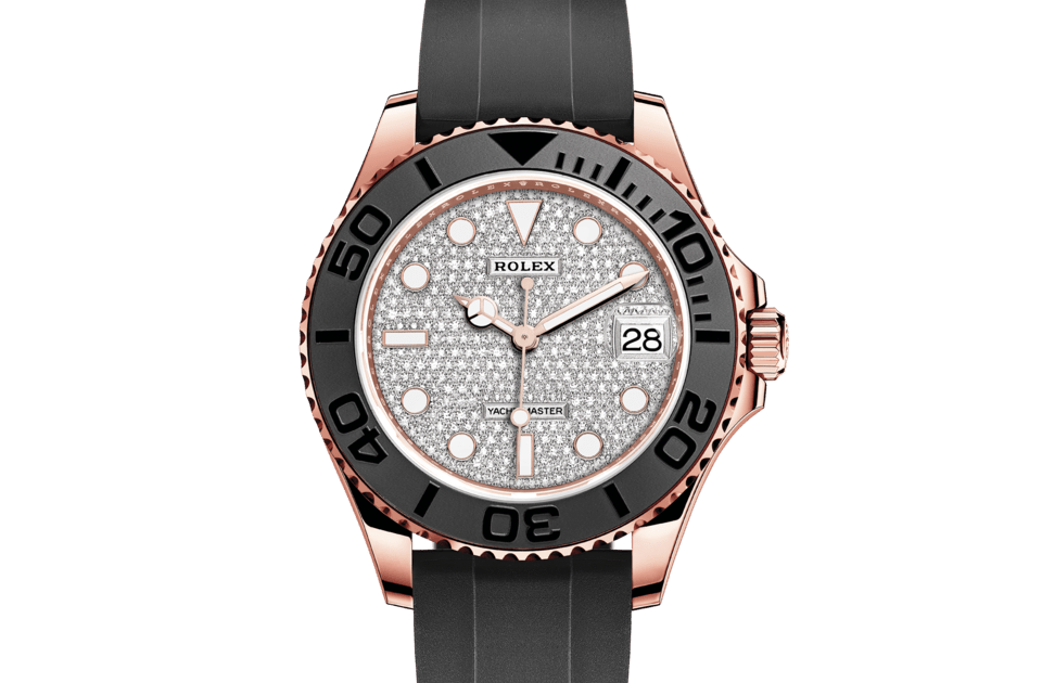 Rolex Yacht-Master | Yacht-Master 37 | Gem-set dial | Diamond-Paved Dial | Bidirectional Rotatable Bezel | 18 ct Everose gold | Women Watch | Rolex Official Retailer - THE TIME PLACE SG