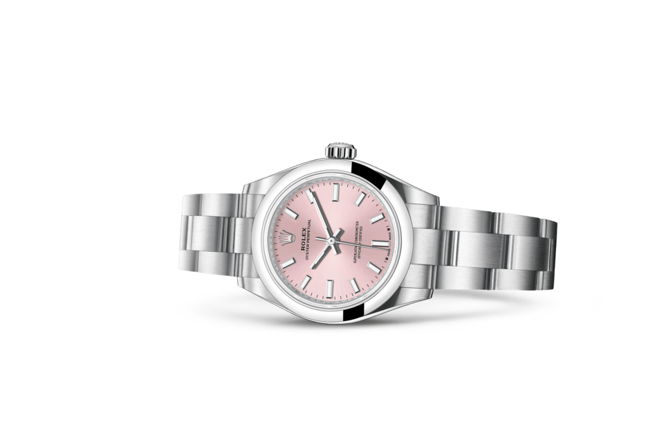 Rolex Oyster Perpetual | Oyster Perpetual 28 | Coloured dial | Pink Dial | Oystersteel | The Oyster bracelet | Women Watch | Rolex Official Retailer - THE TIME PLACE SG
