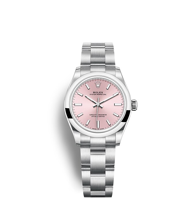 Rolex Oyster Perpetual | Oyster Perpetual 31 | Coloured dial | Pink Dial | Oystersteel | The Oyster bracelet | Women Watch | Rolex Official Retailer - THE TIME PLACE SG
