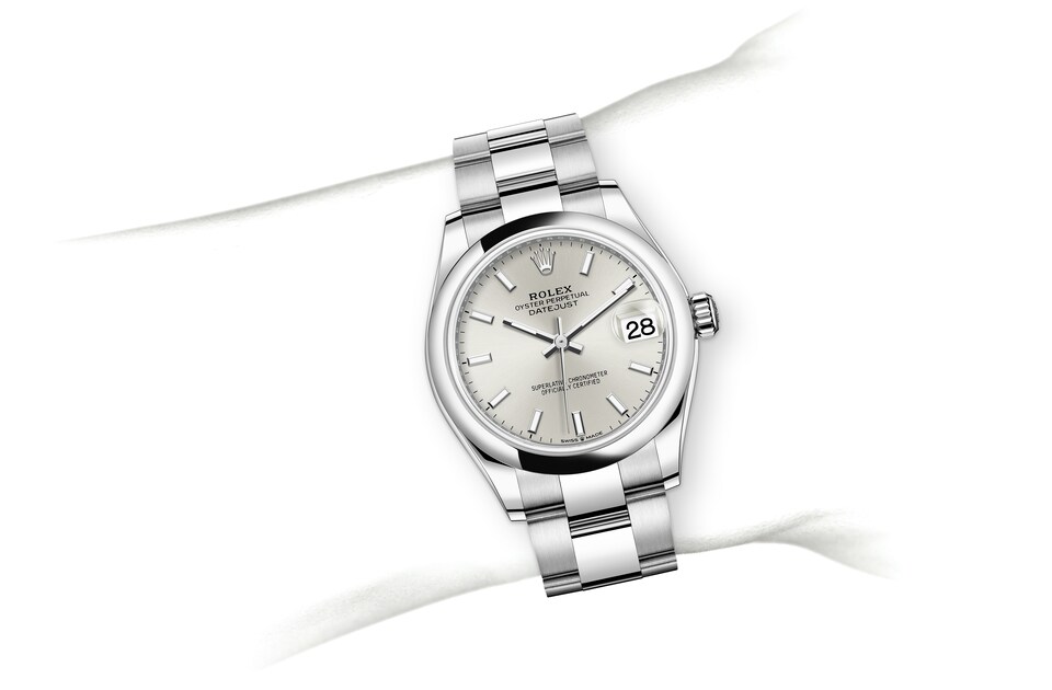 Rolex Datejust | Datejust 31 | Light dial | Silver dial | Oystersteel | The Oyster bracelet | Women Watch | Rolex Official Retailer - THE TIME PLACE SG