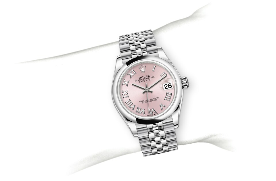 Rolex Datejust | Datejust 31 | Coloured dial | Pink Dial | Oystersteel | The Jubilee bracelet | Women Watch | Rolex Official Retailer - THE TIME PLACE SG