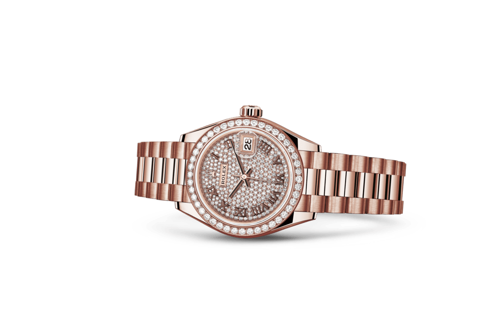 Rolex Lady-Datejust | Lady-Datejust | Gem-set dial | Diamond-Paved Dial | Diamond-Set Bezel | 18 ct Everose gold | Women Watch | Rolex Official Retailer - THE TIME PLACE SG