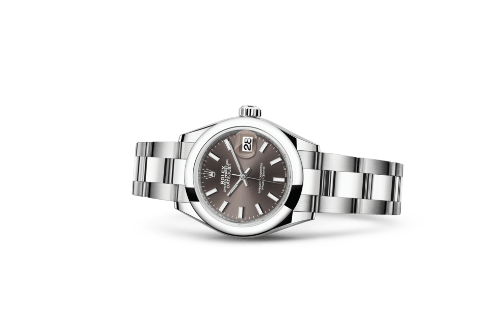 Rolex Lady-Datejust | Lady-Datejust | Dark dial | Dark Grey Dial | Oystersteel | The Oyster bracelet | Women Watch | Rolex Official Retailer - THE TIME PLACE SG