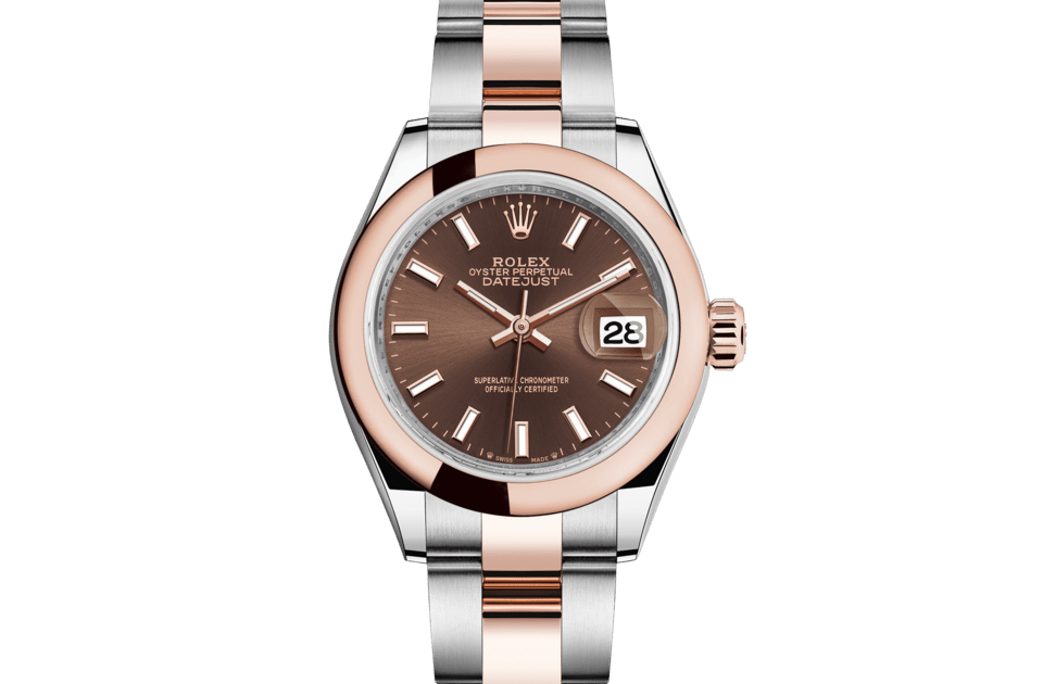 Rolex Lady-Datejust | Lady-Datejust | Coloured dial | Chocolate Dial | Everose Rolesor | The Oyster bracelet | Women Watch | Rolex Official Retailer - THE TIME PLACE SG