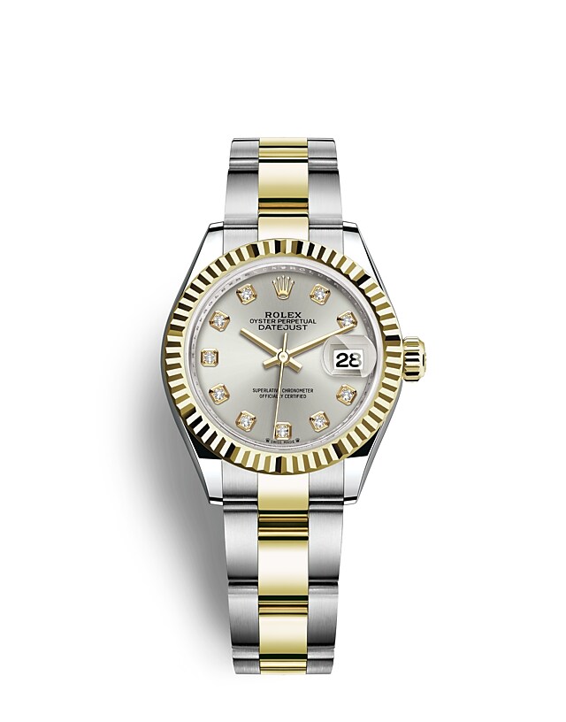 Rolex Lady-Datejust | Lady-Datejust | Light dial | Silver dial | The Fluted Bezel | Yellow Rolesor | Women Watch | Rolex Official Retailer - THE TIME PLACE SG