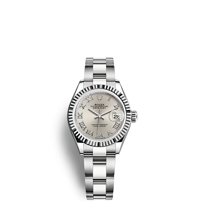 Rolex Lady-Datejust | Lady-Datejust | Light dial | Silver dial | The Fluted Bezel | White Rolesor | Women Watch | Rolex Official Retailer - THE TIME PLACE SG
