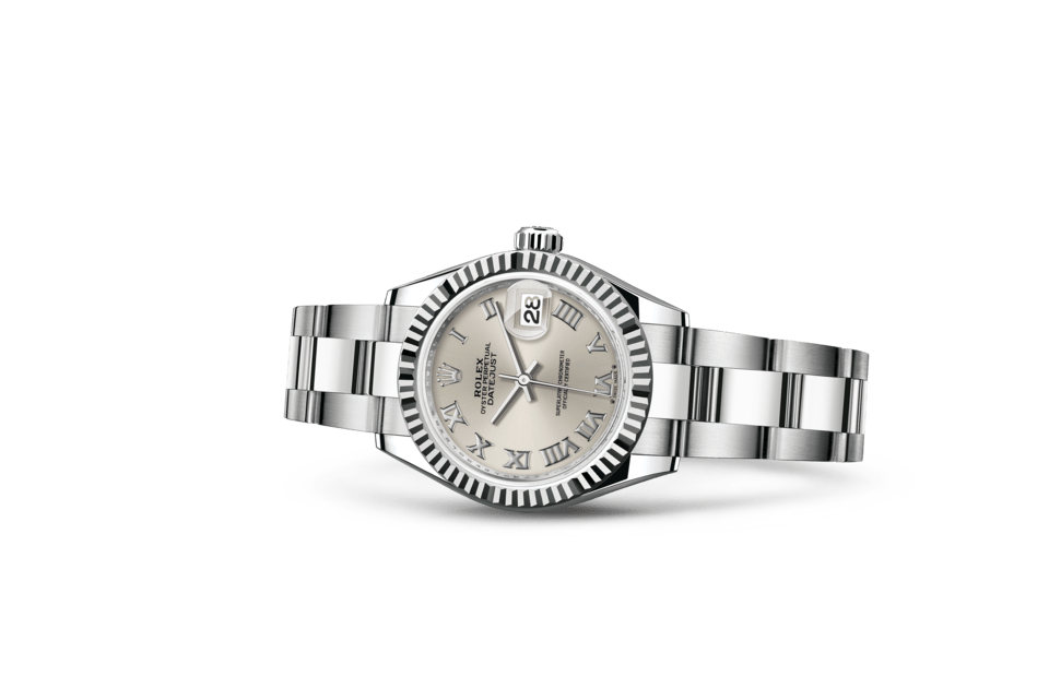 Rolex Lady-Datejust | Lady-Datejust | Light dial | Silver dial | The Fluted Bezel | White Rolesor | Women Watch | Rolex Official Retailer - THE TIME PLACE SG