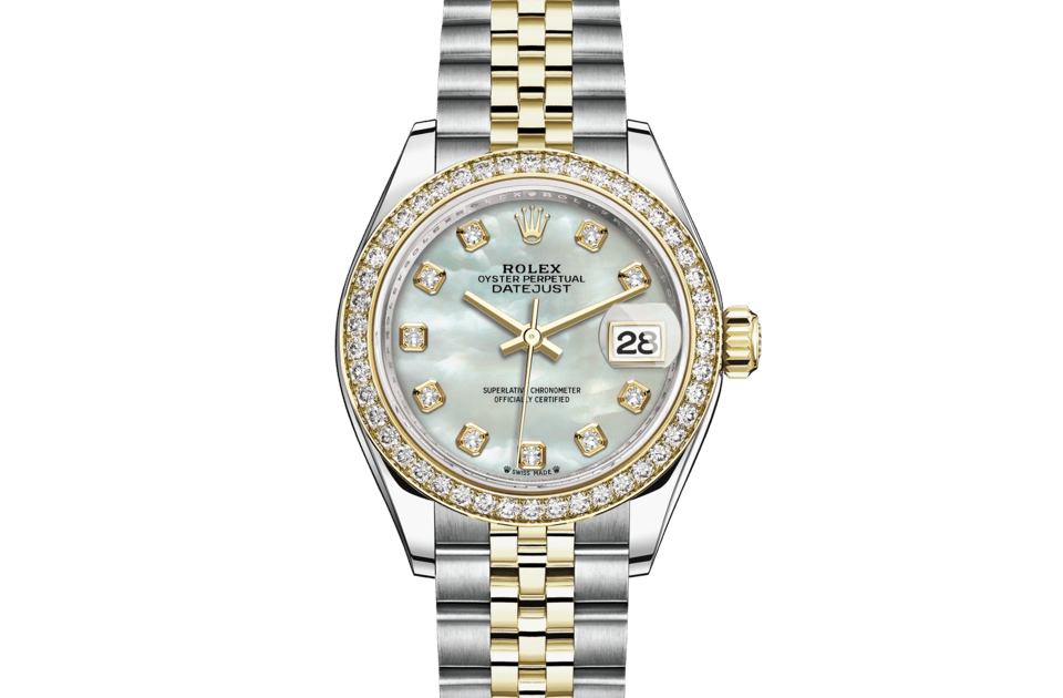 Rolex Lady-Datejust | Lady-Datejust | Light dial | Mother-of-Pearl Dial | Diamond-Set Bezel | Yellow Rolesor | Women Watch | Rolex Official Retailer - THE TIME PLACE SG