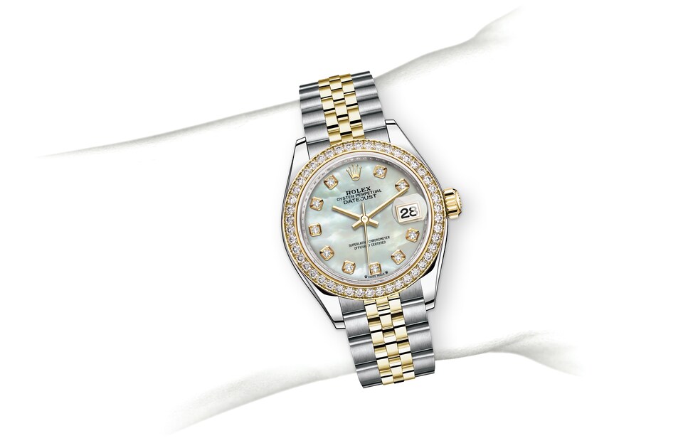 Rolex Lady-Datejust | Lady-Datejust | Gem-set dial | Mother-of-Pearl Dial | Diamond-Set Bezel | Yellow Rolesor | Women Watch | Rolex Official Retailer - THE TIME PLACE SG