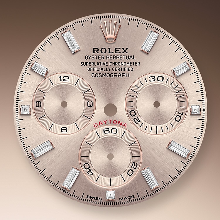 Rolex Cosmograph Daytona | Cosmograph Daytona | Light dial | Sundust Dial | The tachymetric scale | 18 ct Everose gold | Men Watch | Rolex Official Retailer - THE TIME PLACE SG