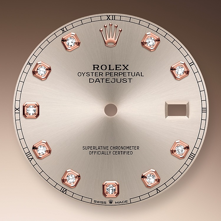 Rolex Datejust | Datejust 41 | Gem-set dial | Sundust Dial | The Fluted Bezel | Everose Rolesor | Men Watch | Rolex Official Retailer - THE TIME PLACE SG