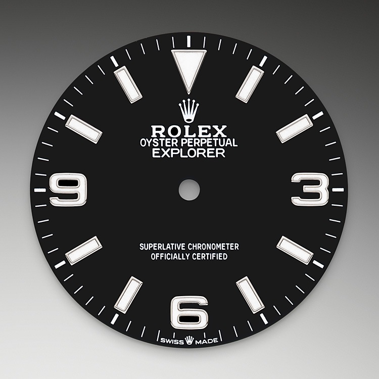 Rolex Explorer | Explorer 40 | Dark dial | Black dial | Smooth Bezel | Oystersteel | Men Watch | Rolex Official Retailer - THE TIME PLACE SG