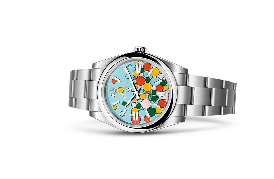 Rolex Oyster Perpetual | Oyster Perpetual 41 | Coloured dial | Turquoise blue dial | Oystersteel | The Oyster bracelet | Men Watch | Rolex Official Retailer - THE TIME PLACE SG