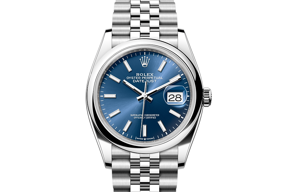 Rolex Datejust | Datejust 36 | Coloured dial | Bright blue dial | Oystersteel | The Jubilee bracelet | Women Watch | Rolex Official Retailer - THE TIME PLACE SG