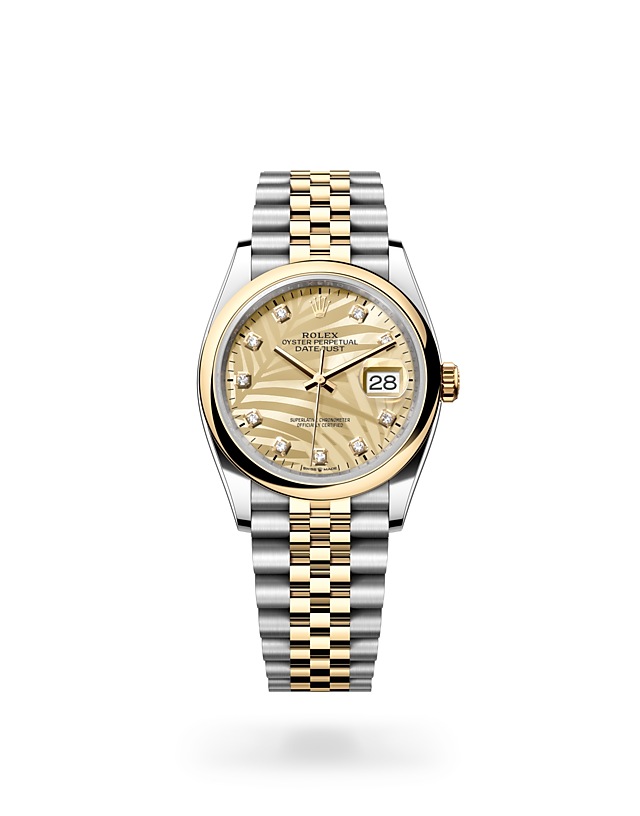 Rolex Datejust | Datejust 36 | Gem-set dial | Golden dial | Yellow Rolesor | The Jubilee bracelet | Women Watch | Rolex Official Retailer - THE TIME PLACE SG