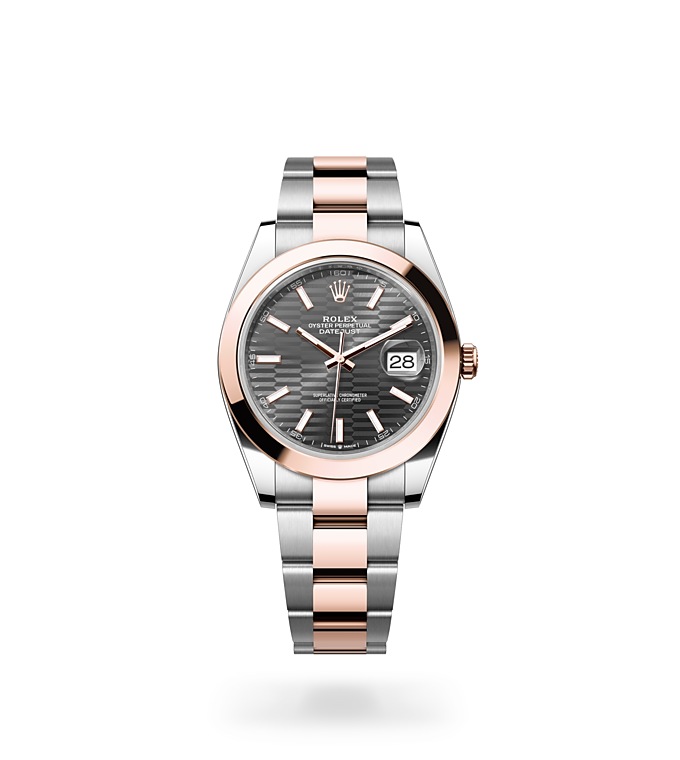 Rolex Datejust | Datejust 41 | Dark dial | Slate Dial | Everose Rolesor | The Oyster bracelet | Men Watch | Rolex Official Retailer - THE TIME PLACE SG
