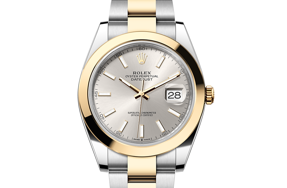 Rolex Datejust | Datejust 41 | Light dial | Silver dial | Yellow Rolesor | The Oyster bracelet | Men Watch | Rolex Official Retailer - THE TIME PLACE SG
