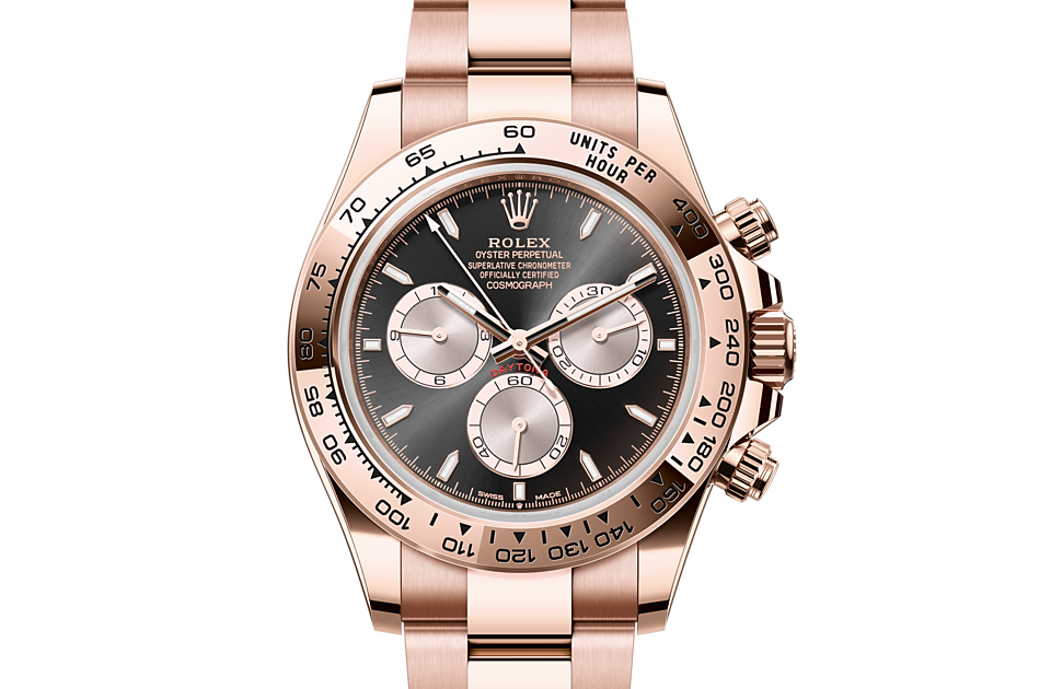 Rolex Cosmograph Daytona | Cosmograph Daytona | Dark dial | The tachymetric scale | Bright black and Sundust dial | 18 ct Everose gold | Men Watch | Rolex Official Retailer - THE TIME PLACE SG