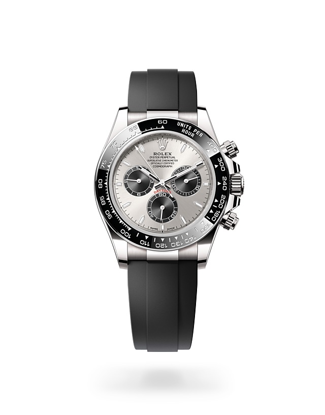 Rolex Cosmograph Daytona | Cosmograph Daytona | Dark dial | The Oysterflex Bracelet | 18 ct white gold | Steel and bright black dial | Men Watch | Rolex Official Retailer - THE TIME PLACE SG