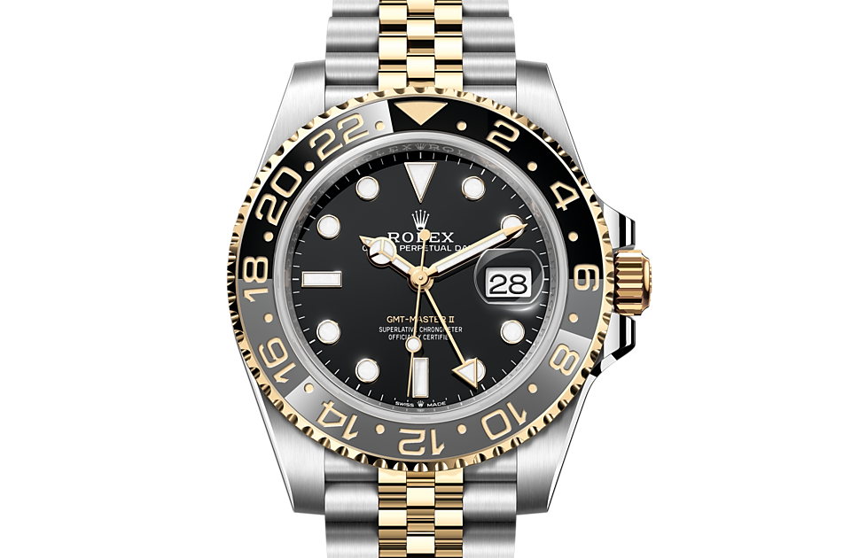 Rolex GMT-Master II | GMT-Master II | Dark dial | 24-Hour Rotatable Bezel | Black dial | Yellow Rolesor | Men Watch | Rolex Official Retailer - THE TIME PLACE SG