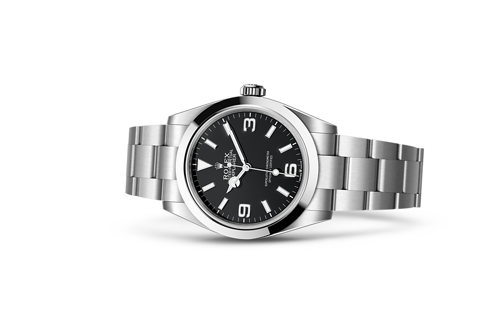 Rolex Explorer | Explorer 40 | Dark dial | Black dial | Smooth Bezel | Oystersteel | Men Watch | Rolex Official Retailer - THE TIME PLACE SG