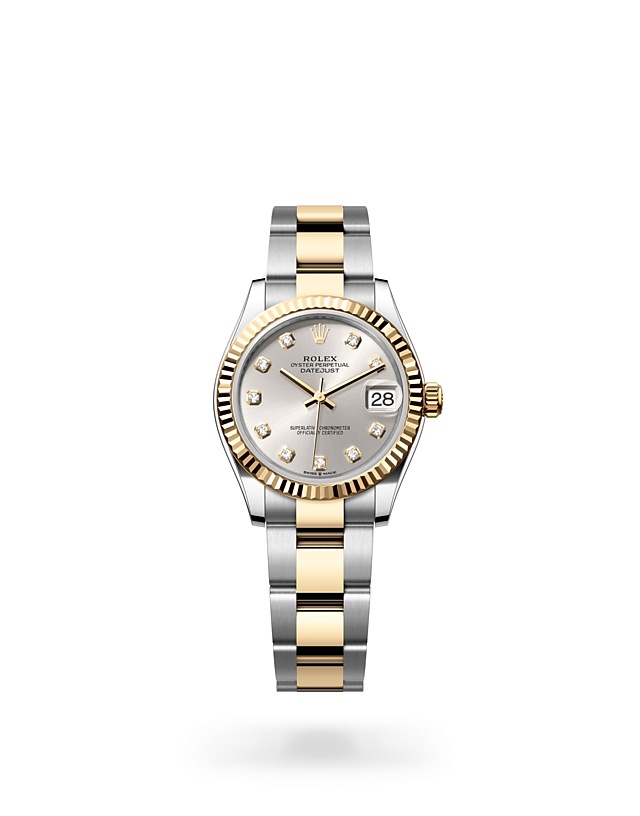 Rolex Datejust | Datejust 31 | Light dial | Silver dial | Fluted bezel | Yellow Rolesor | Women Watch | Rolex Official Retailer - THE TIME PLACE SG