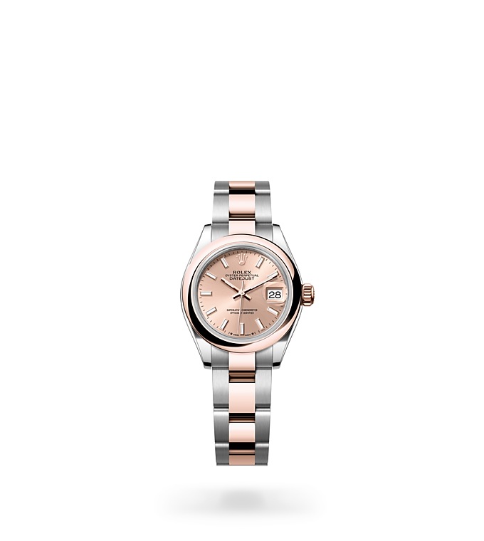 Rolex Lady-Datejust | Lady-Datejust | Coloured dial | Rosé-colour dial | Everose Rolesor | The Oyster bracelet | Women Watch | Rolex Official Retailer - THE TIME PLACE SG