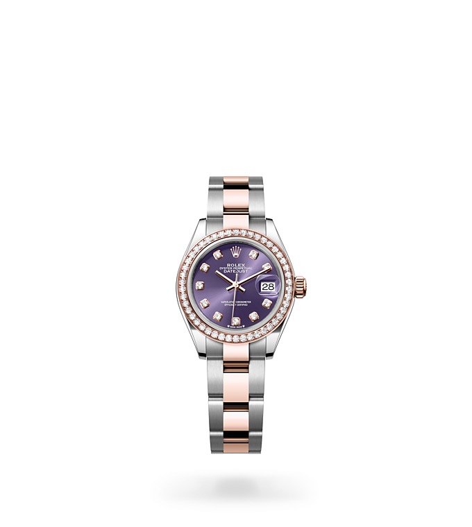 Rolex Lady-Datejust | Lady-Datejust | Gem-set dial | Aubergine Dial | Diamond-set bezel | Everose Rolesor | Women Watch | Rolex Official Retailer - THE TIME PLACE SG
